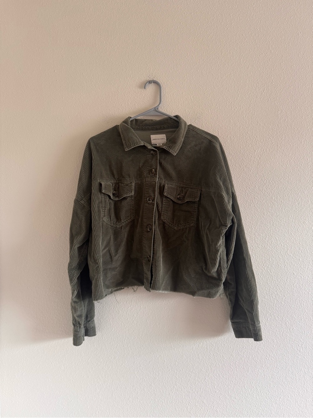 American Eagle Outfitters Olive Green Corduroy Button Jacket
